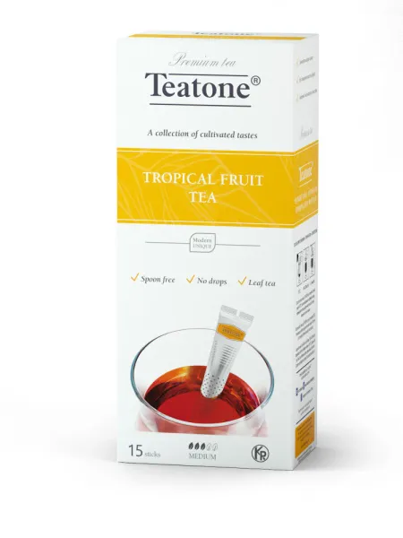 Черный чай Teatone Тропические фрукты, в стиках, 15 шт